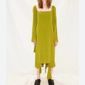 Jovana Markovic Disrupted Dress in Green - Size: 36 (US 5-5.5)